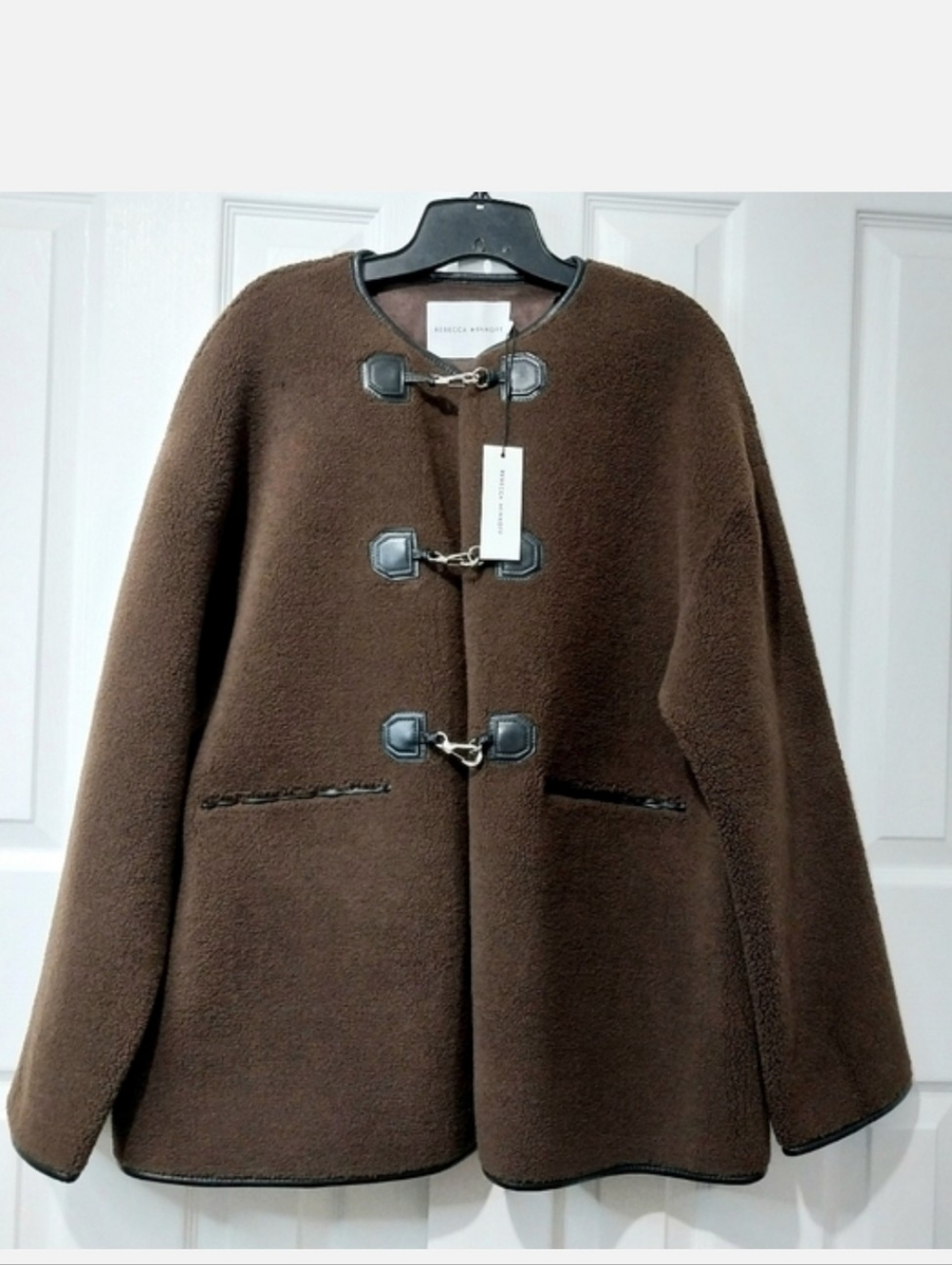 Rebecca‎ Minkoff Shearling Toggle Jacket, NWT, Size L